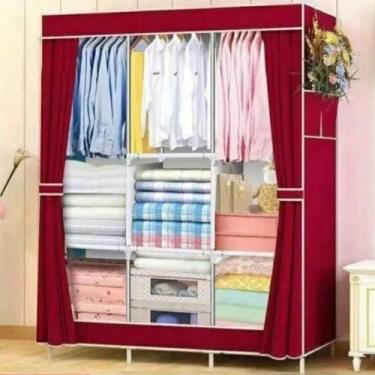 Imagem de Organizador guarda-roupa portátil  arara para roupas cabideiro 9 prate