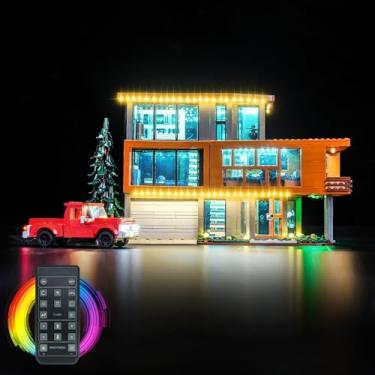 Imagem de Hilighting Kit De Iluminação Led Atualizado Compatível Com Lego Twilight The Cullen House Building Set, Versão Rc Compatível Com Lego 21354 (Modelo Não Incluído)