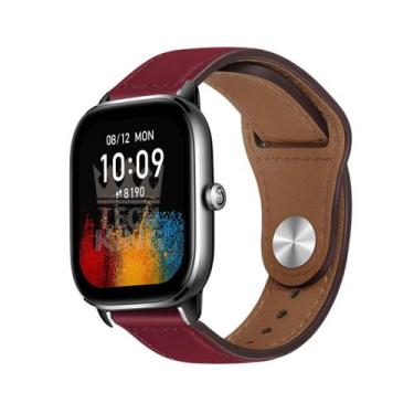 Imagem de Pulseira Couro 20mm Compatível Xiaomin Amazfit Gts 4 Mini - TECH KING,