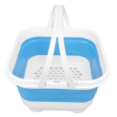 Imagem de Organizador dobrável para armazenamento de brinquedos de banho, Cesta de brinquedos de banho para bebês com secagem rápida e suporte para brinquedos de banho com base removível,