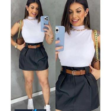 Imagem de Combo Presente Conjunto Feminino de frio 3 peças Camisa Social + Short
