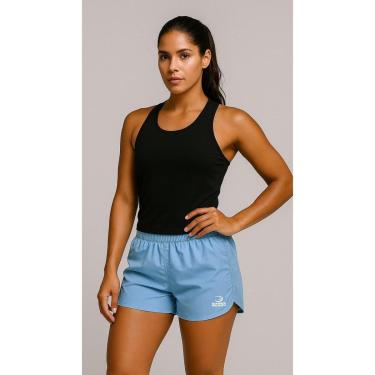 Imagem de Shorts Feminino De Treino Tactel Azul Bebê - Summer Pro Com Bolsos Academia-Feminino
