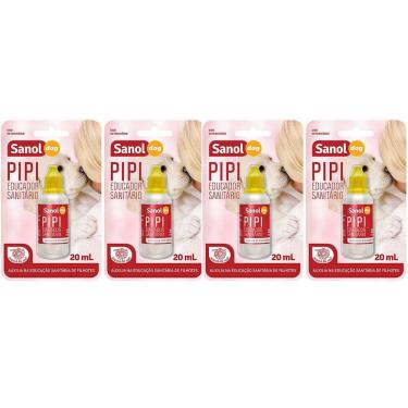 Imagem de Kit com 4 Educador Sanitário Pipi Dog Pode Sanol ( Atrativo Xixi Sim ) 20ml