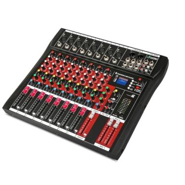 Imagem de Mesa De Som 4/6/7/8/12 Canais Profissional Portátil Mixer Bluetooth Interface Gravação Audio Console com placa de som USB + 48V Phantom power (Mesa 8.0 Canais)