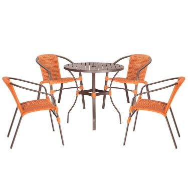 Imagem de 04 Cadeiras Floripa e Mesa Roma Trama 