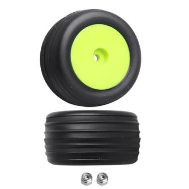 Imagem de AllinRC Pre-Glued Buggy Wheels and Tires 8mm Wheel Hex for Losi Mini-T 2.0 Los41010 1/18 RC Buggy Replacement Parts, 2PCS (Green)