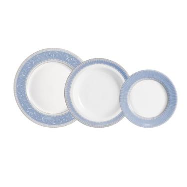 Imagem de Serviço de Baixela 18 Peças em Porcelana, Modelo Itamaraty, Redondo, Decoração Diva, Assinada por Cláudia Matarazzo, Porcelana Schmidt