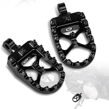 Imagem de KAMIYONG Estribos Para Motocicleta Com Rotação De 360°, Amplos, Estilo Cnc Mx Chopper Bobber, Adequados Harley Dyna Sportster Flfb Flstf Iron 883 Softail Street Glide, Pretos