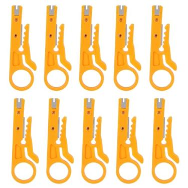 Imagem de 10pcs Mini Ferramenta de Alicates de Decapagem de Crimes de Cabos Com Ferramentas Manuais, Furos de Punção na Faixa de Arame UTP STP Cabo de Dados para Eletricista CAT 5 CAT 5E