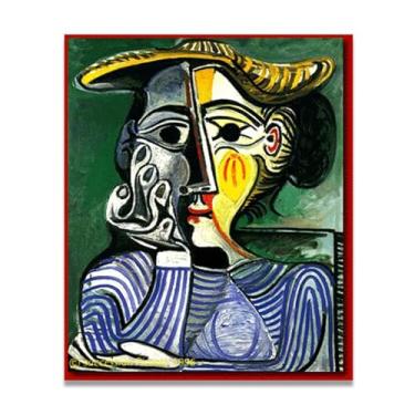 Imagem de Murais de Diego Rivera Mulher com Chapéu Amarelo – Arte do Realismo Socialista Mexicano, Muralista do Século 277, Coleção Clássica do Museu de Nova York para Decoração de Casa 30 x 36 cm