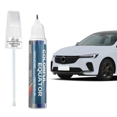 Imagem de Reparo de arranhões de pintura de carro, caneta de retoque de carro, tinta de retoque para carros, acessórios universais para carro caneta de pintura para apagar arranhões de carro (prata)