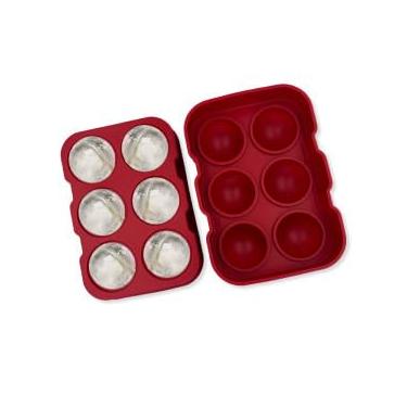 Imagem de Forma de Gelo em Silicone, 6 Esferas de 4,5 cm, para Whisky e Bebidas, Ideal para Bar