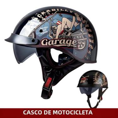 Imagem de Capacete Unissex Retro Meio Capacete De Verão Para Motocicleta Elétric