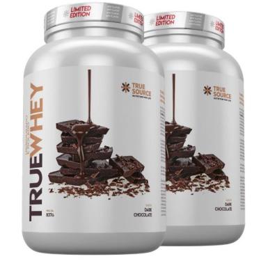 Imagem de Kit 2 Whey Protein Isolado Dark Chocolate 837g - True Source