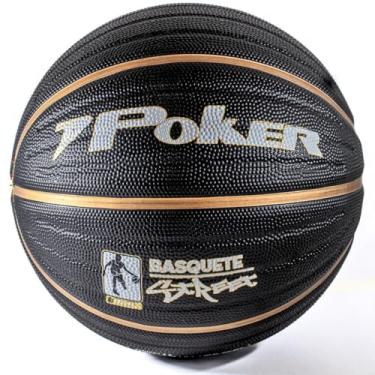 Imagem de Bola de Basquete Poker Street Tamanho Nº7 Outdoor Original Alta Durabilidade Aderência Quadra Externa Rua Jogo Oficial Campeonato Treino Profissional Resistente Impermeável Borracha Resistente