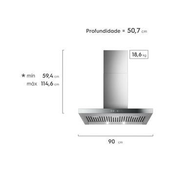 Imagem de Coifa de Parede Electrolux 90cm Inox Home Pro CE9HP
