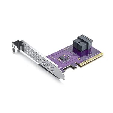Imagem de Adaptador H!Fiber PCIe X8 para SFF-8643 para SSD U.2, porta dupla SFF-8643, requer suporte BIOS da placa-mãe para bifurcação, suporta Windows/Linux/VMware ESXi, com suporte completo e baixo perfil