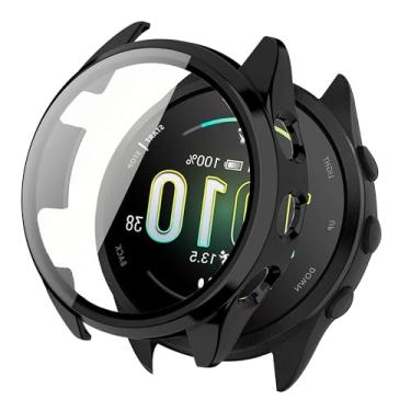 Imagem de Compatível com Garmin Forerunner 165, capa rígida de PC Lamshaw com protetor de tela compatível com Garmin Forerunner 165 Music/Forerunner 165 Smartwatch (preto)
