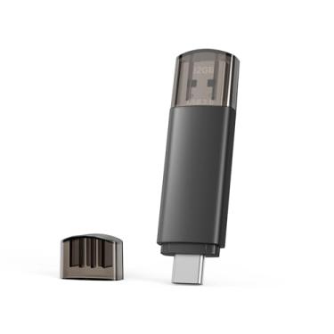 Imagem de Flash Drive USB C de 32 GB Dual USB 3.0 Tipo C + USB A Portátil Tipo-C Pen Drive 2 em 1 USB-C para smartphone, tablet, computador, Mac iPhone 15