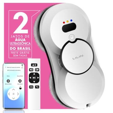 Imagem de Lilin Robô de Limpeza de Janelas HCR10, Robô Limpa Vidros Controle de APP, 110/220V Bivolt, Pulverização ultrassônica de bico duplo, Equipado com Planejamento inteligente de caminho, Sensor antiqueda