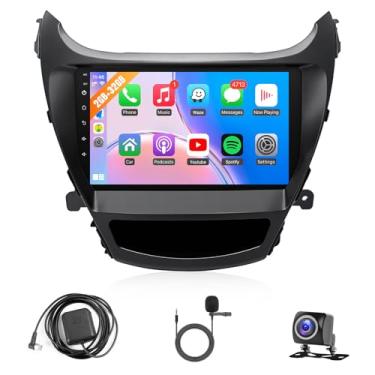 Imagem de Naifay Rádio veicular Android para Hyundai Elantra 2014, 2015 e 2016, estéreo, 2 + 32 G, tela sensível ao toque IPS de 9 polegadas para Hyundai Elantra Head Unit com carPlay sem fio Android Auto