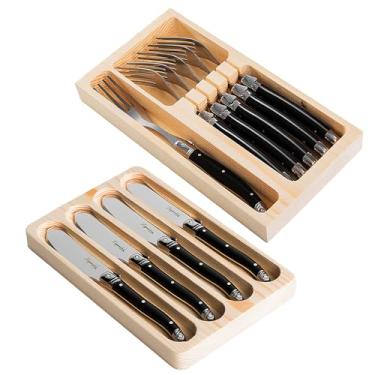 Imagem de Conjunto De Talheres Luxo Laguiole 10 Peças Aço Inox Elegância E Durabilidade