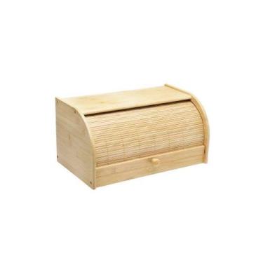 Imagem de Porta Pães em Bambu com Tampa Retrátil EcoKitchen Mimo Style