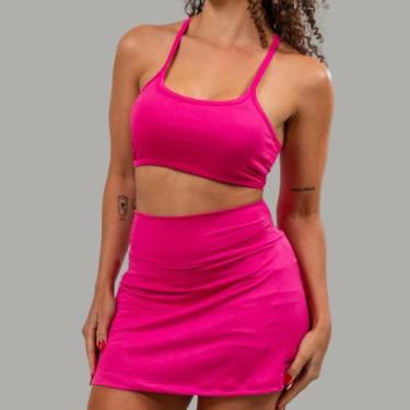 Imagem de Conjunto Academia Top Nadador + Short Saia com Bolsos internos para ce