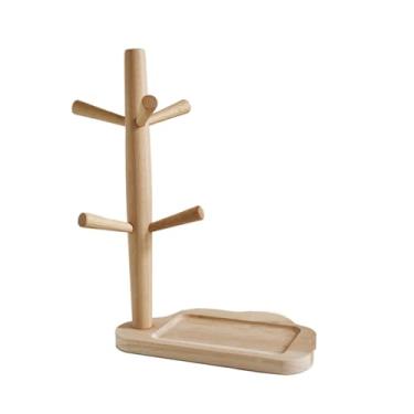 Imagem de Bothyi Organizador de Bandeja de Madeira para Chaves, Porta-chaves Rústico, Suporte para Canecas, Decoração em árvore, Caneca de Café, Bandeja Coletora para, Base de Nuvem