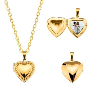 Imagem de YangQian Colar com pingente de imagem para mulheres, aniversário, Natal, noivado, casamento, aniversário, presente romântico para namorada, esposa, noivo, Zinco, Sem Pedra Preciosa