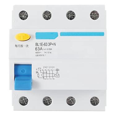 Imagem de Akozon BL1E-63 3p N 63A RCCB Disjuntor de Corrente 230V 30mA - Alta Capacidade de Interrupção, Tamanho Compacto e Proteção Ideal contra Sobrecarga para Projetos Residenciais e