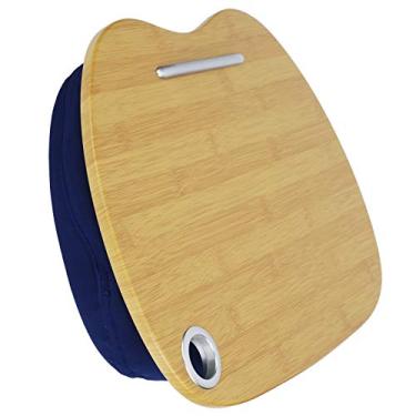 Imagem de Yctze Mesa de Laptop Portátil Multifuncional - Mesa de 3 Em 1, Escrita e de Volta Ao Ar Livre para Uso Em Casa e No Escritório - Design Almofadado Confortável (Azul)