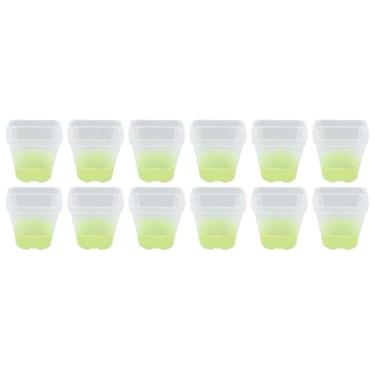 Imagem de lyrlody Vaso de Viveiro de Plástico Reutilizável, Base Flexível de Silicone, Orifícios de Drenagem, Vasos Quadrados Com Rótulos para Mudas e Cúpulas de Umidade das Plantas (verde fluorescente)