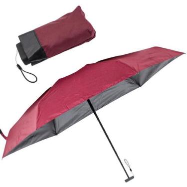 Imagem de Sombrinha Super Mini Black Out Compacta - Vermelho - Tuut