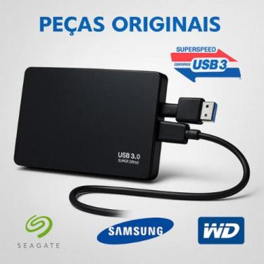 Imagem de HD Externo Portátil 500GB Western Digital Black Gamer USB 3.0 para Not
