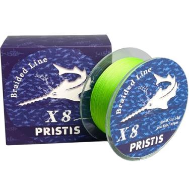 Imagem de Pristis Linha de pesca trançada X8, linha de trança super forte de 8 fios para profissionais, resistente à abrasão de grau profissional e equipamento durável de zero elasticidade para água salgada e