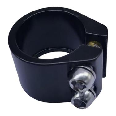 Imagem de Fenteer Grampo de canote de selim de bicicleta 28,6 mm, acessório de substituição confiável, grampo de aperto leve, de canote de selim de bicicleta de estrada, Preto