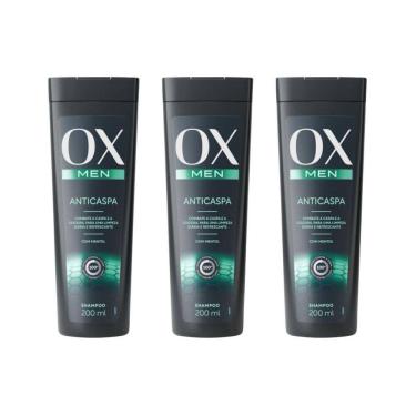Imagem de Shampoo Ox 200Ml Men Anticaspa - Kit Com 3Un