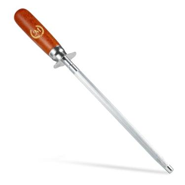 Imagem de Afiador de facas, afiador de facas de cozinha, aço carbono, profissional, haste de afiar com furos para pendurar (33 cm), M