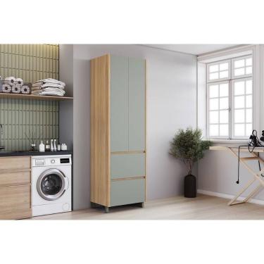 Imagem de Paneleiro De Cozinha Modulado Marquesa Com 2 Portas E 2 Gavetas 70cm Nature Verde