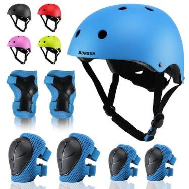 Imagem de Conjunto de capacetes de bicicleta para crianças BURSUN ajustável para
