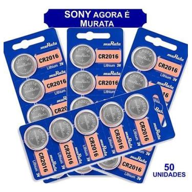Imagem de 50 Baterias Sony Cr2016 3v Atacado Original Relógio Carro