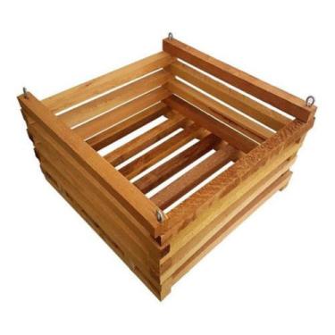 Imagem de Cachepô De Madeira - Quadrado - Para Orquídeas E Plantas - Orquiflora