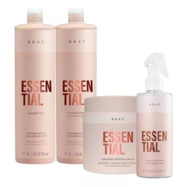 Imagem de Kit Braé Essential Shamp Cond 1000ml Máscara E Spray 260ml - BRAE
