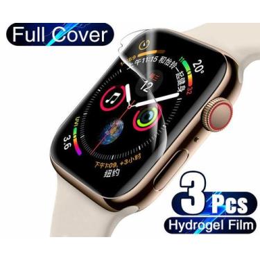 Imagem de 3 Películas Hydrogel Compatível P/ Apple Watch Series 7 SE  (40mm) - S