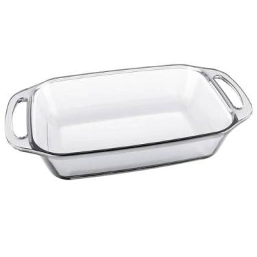 Imagem de Travessa De Vidro Retangular Marinex Assadeira 3.5l Incolor, Transpare
