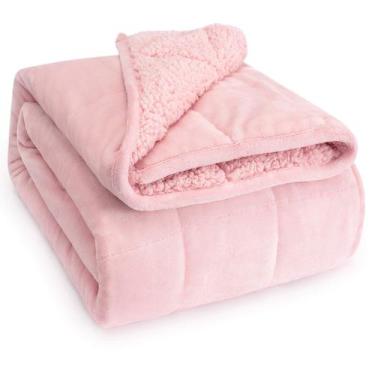 Imagem de Cobertor pesado Wemore Sherpa Fleece para adulto 6,8 kg 120x180cm