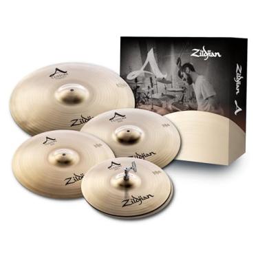 Imagem de KIT DE PRATOS 14HH+16CRASH+18CRASH+20MEDRIDE A CUSTOM SERIES A20579-11 ZILDJIAN