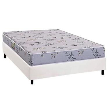 Imagem de Conjunto Box Casal: Colchão Espuma Herval D28 St. Louis + Base CRC Cor