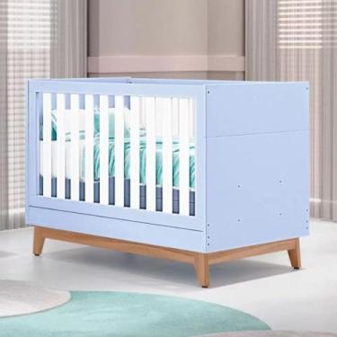 Imagem de Berço Americano 2 em 1 Lucca em MDF Tuboarte, Azul
